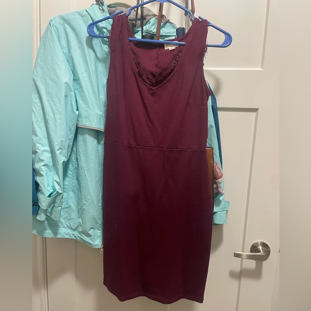 Decree Burgundy Midi Dress